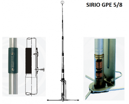 Sirio GPE 5/8 антена базова 27 МГц